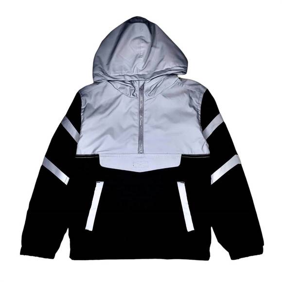 NEW JORDAN CRAIG boys' rain jacket in silver/black - Picture 1 of 2